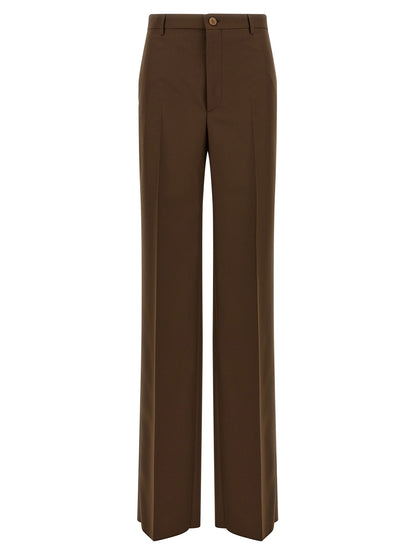 Brown Polyester Dress Pants