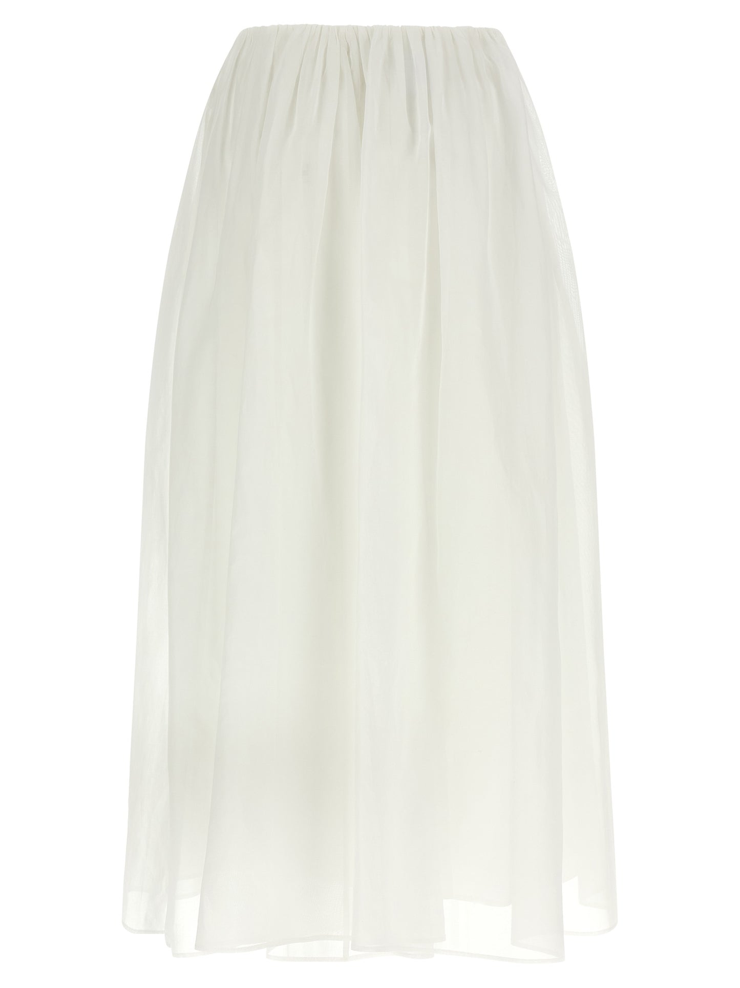 White Cotton Mini Skirt
