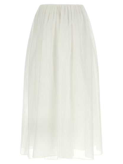 White Cotton Mini Skirt