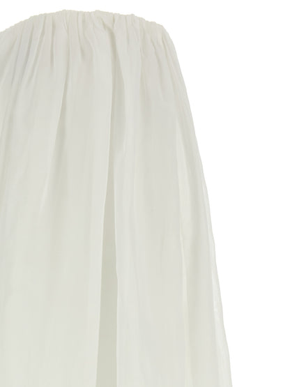 White Cotton Mini Skirt
