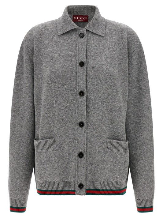 Gray Wool Cardigan