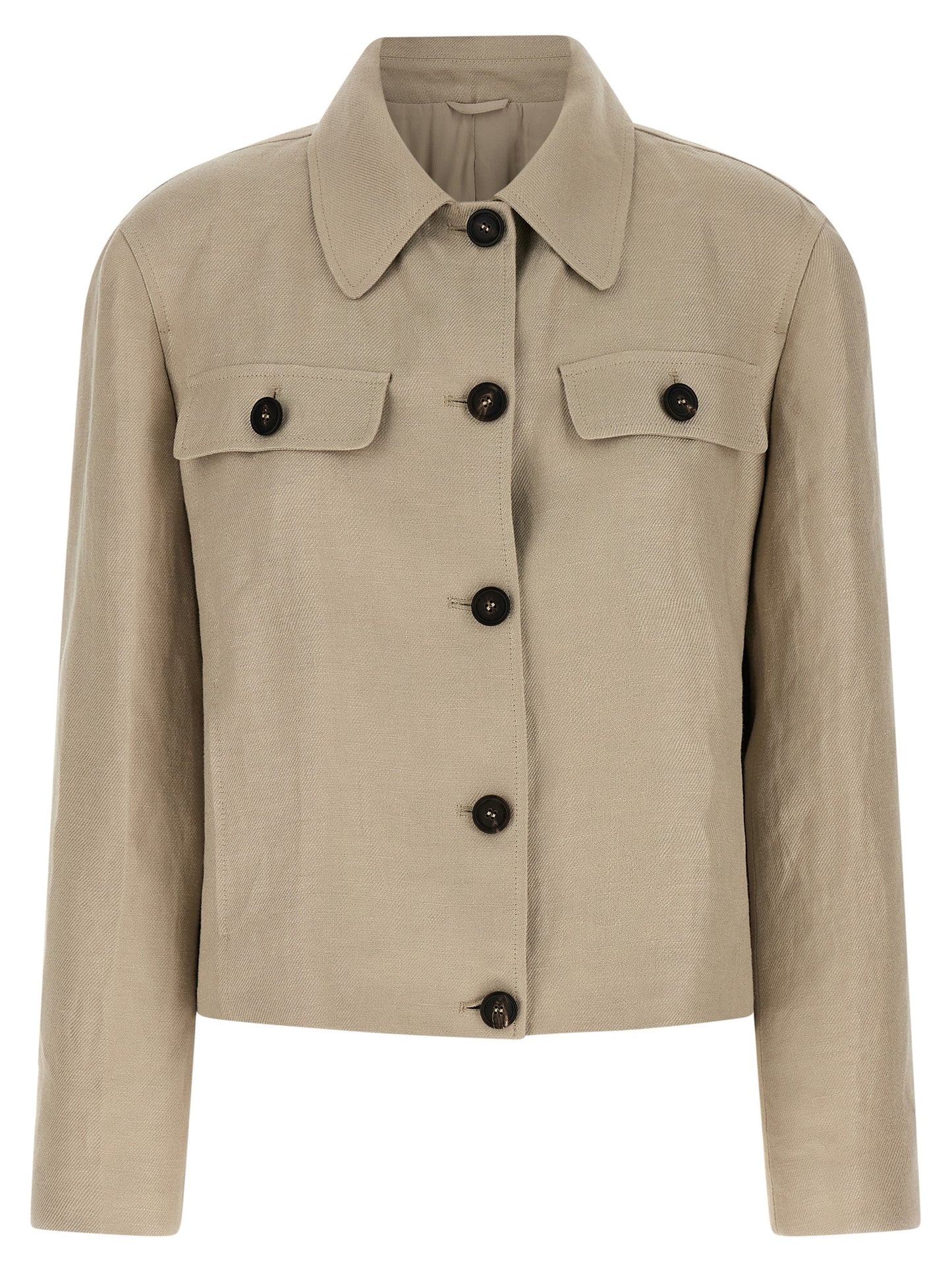 Beige Linen Blazer