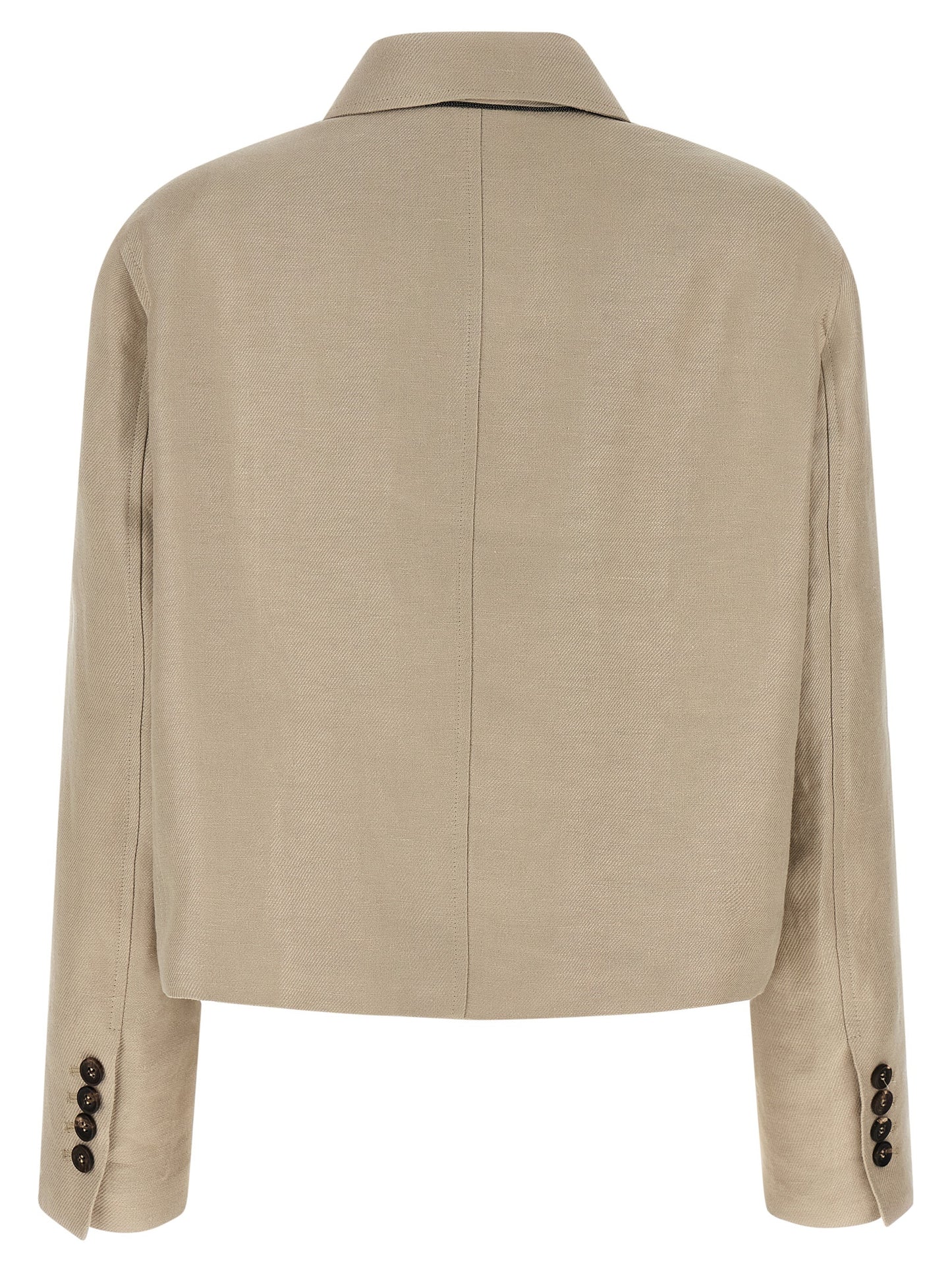 Beige Linen Blazer
