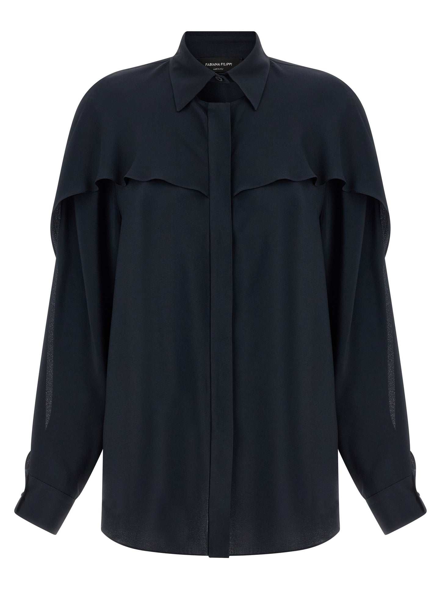 Blue Acetate Blouse