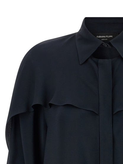 Blue Acetate Blouse