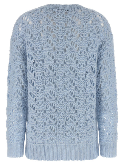 Blue Virgin Wool Cardigan