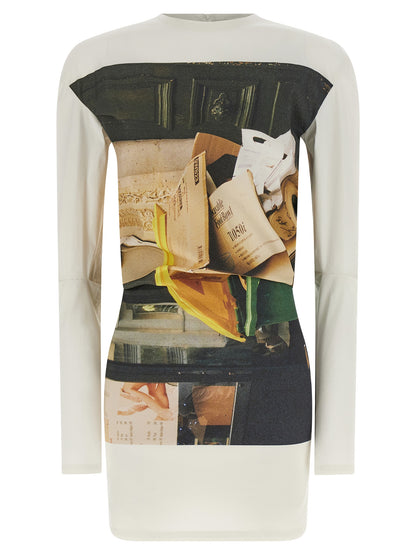 White Polyamide Cardigan