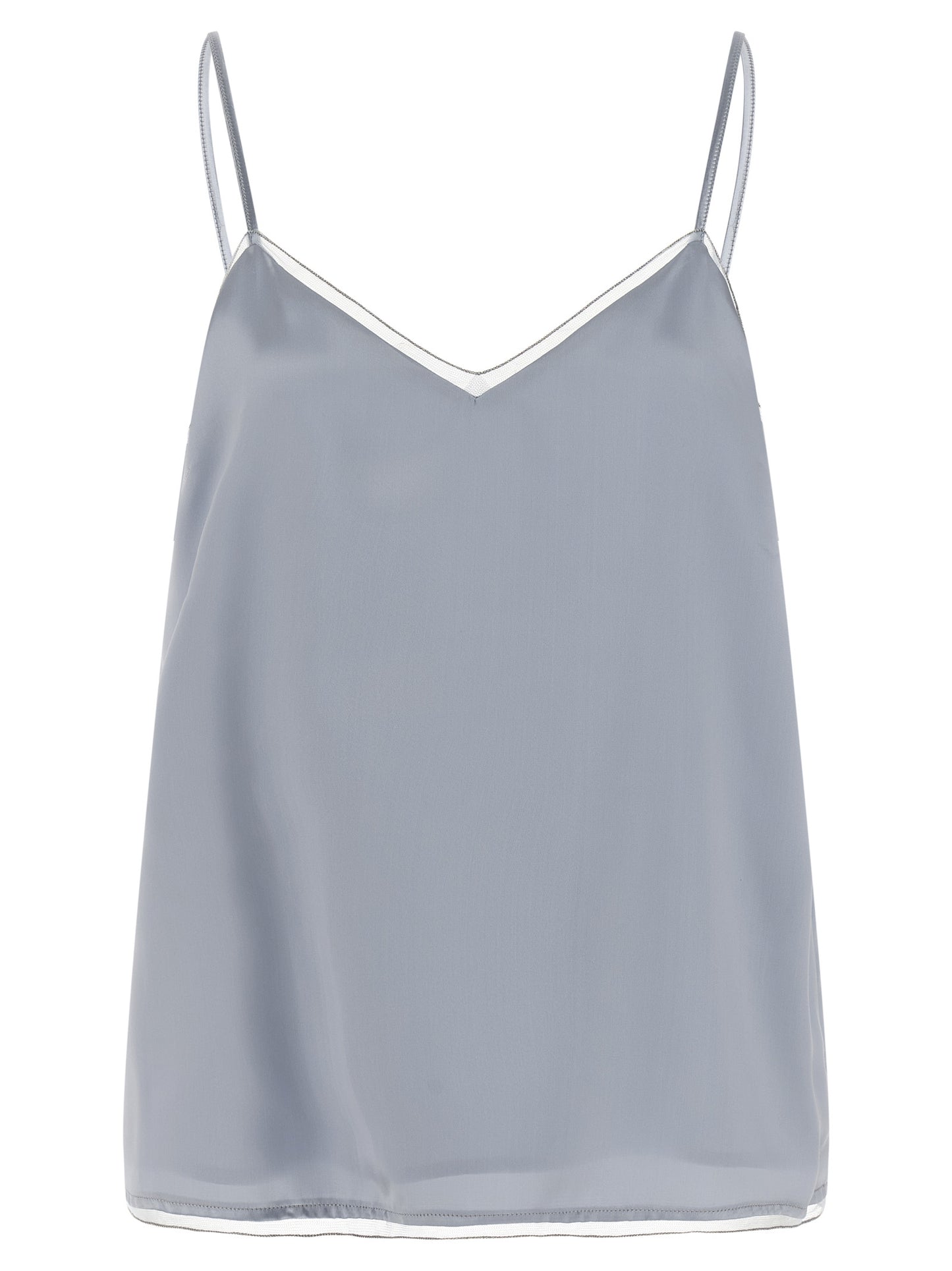 Blue Viscose Tank Tops