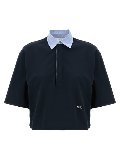 Blue Cotton Polo Shirt