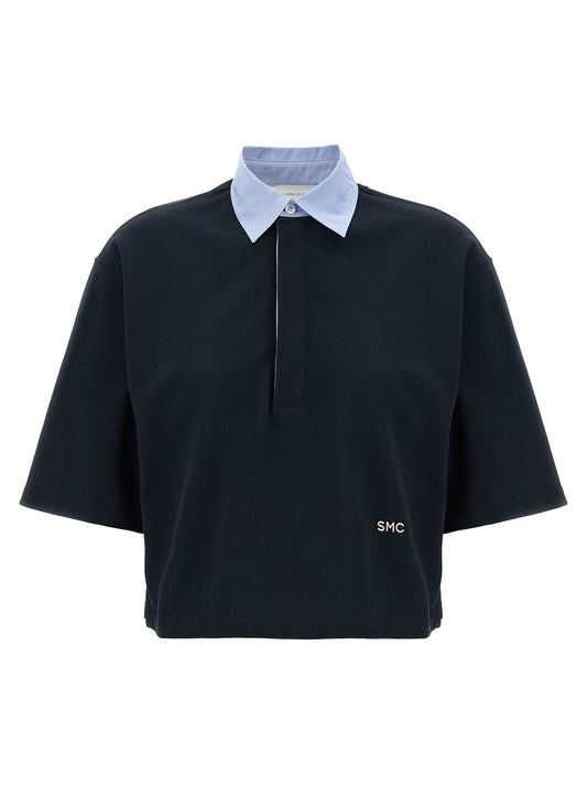 Blue Cotton Polo Shirt