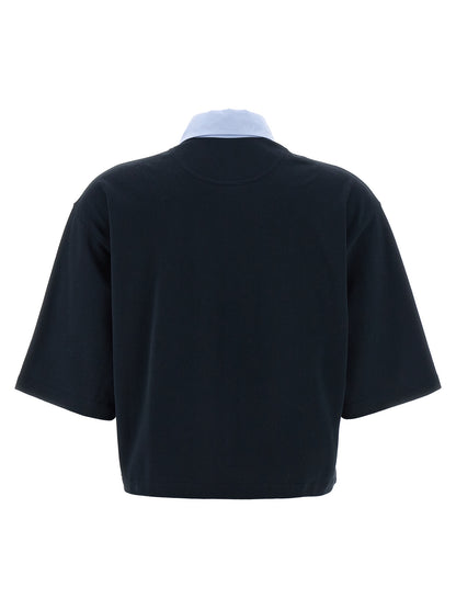 Blue Cotton Polo Shirt