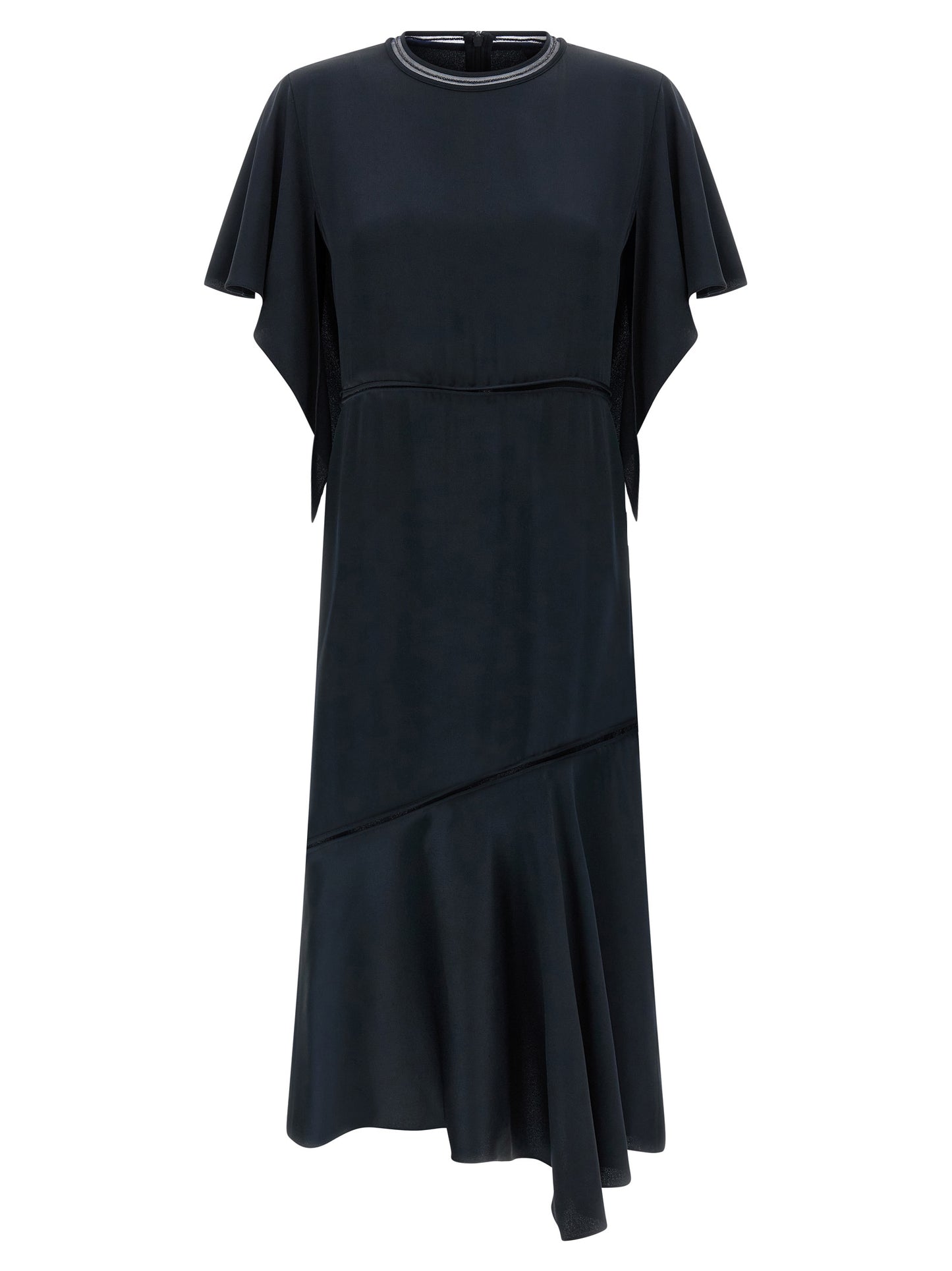 Blue Viscose Midi Dress