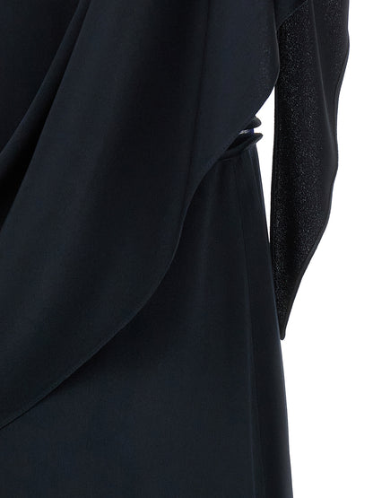Blue Viscose Midi Dress