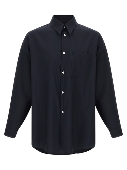 Blue Virgin Wool Blouse