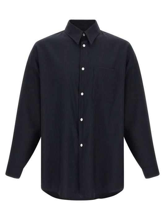 Blue Virgin Wool Blouse