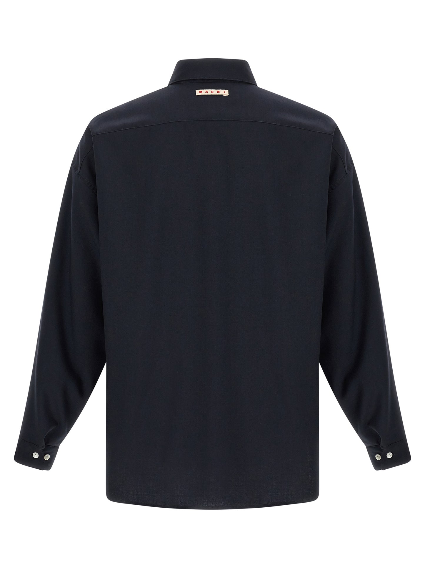 Blue Virgin Wool Blouse