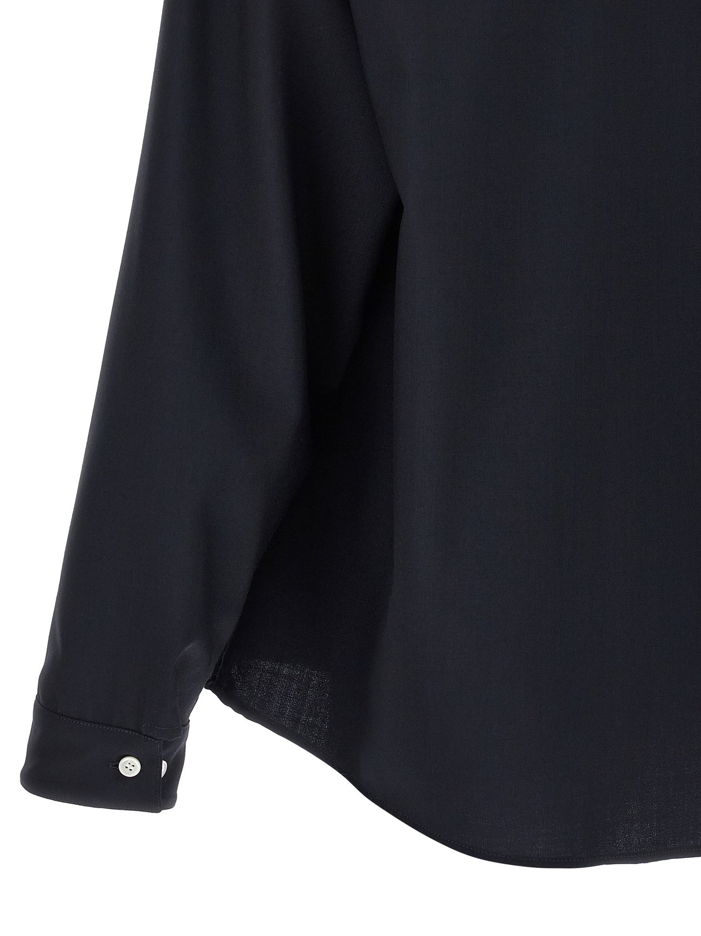 Blue Virgin Wool Blouse