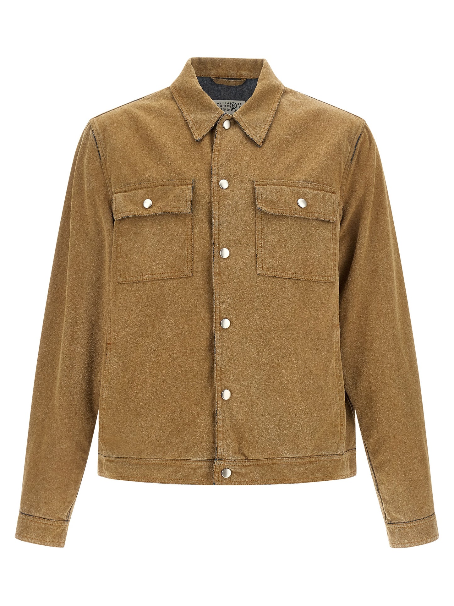 Beige Cotton Denim Jacket