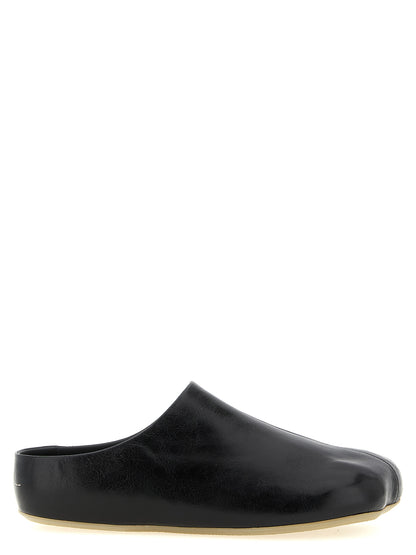 Black Calfskin Clogs