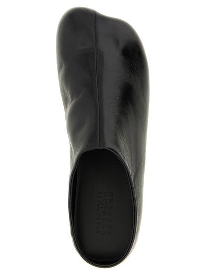 Black Calfskin Clogs