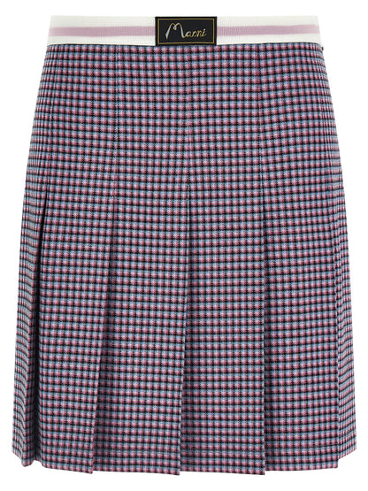 Purple Viscose Long Skirt