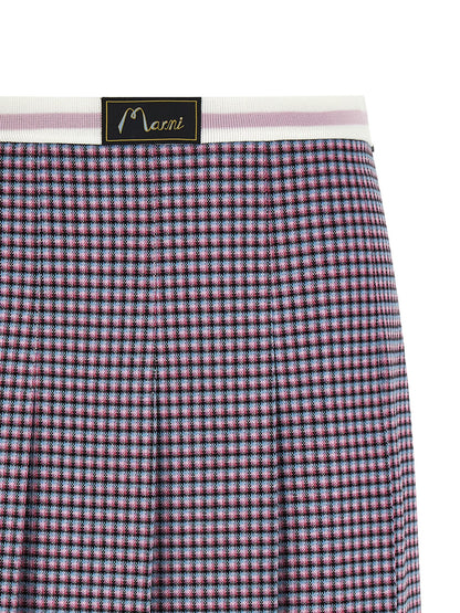 Purple Viscose Long Skirt