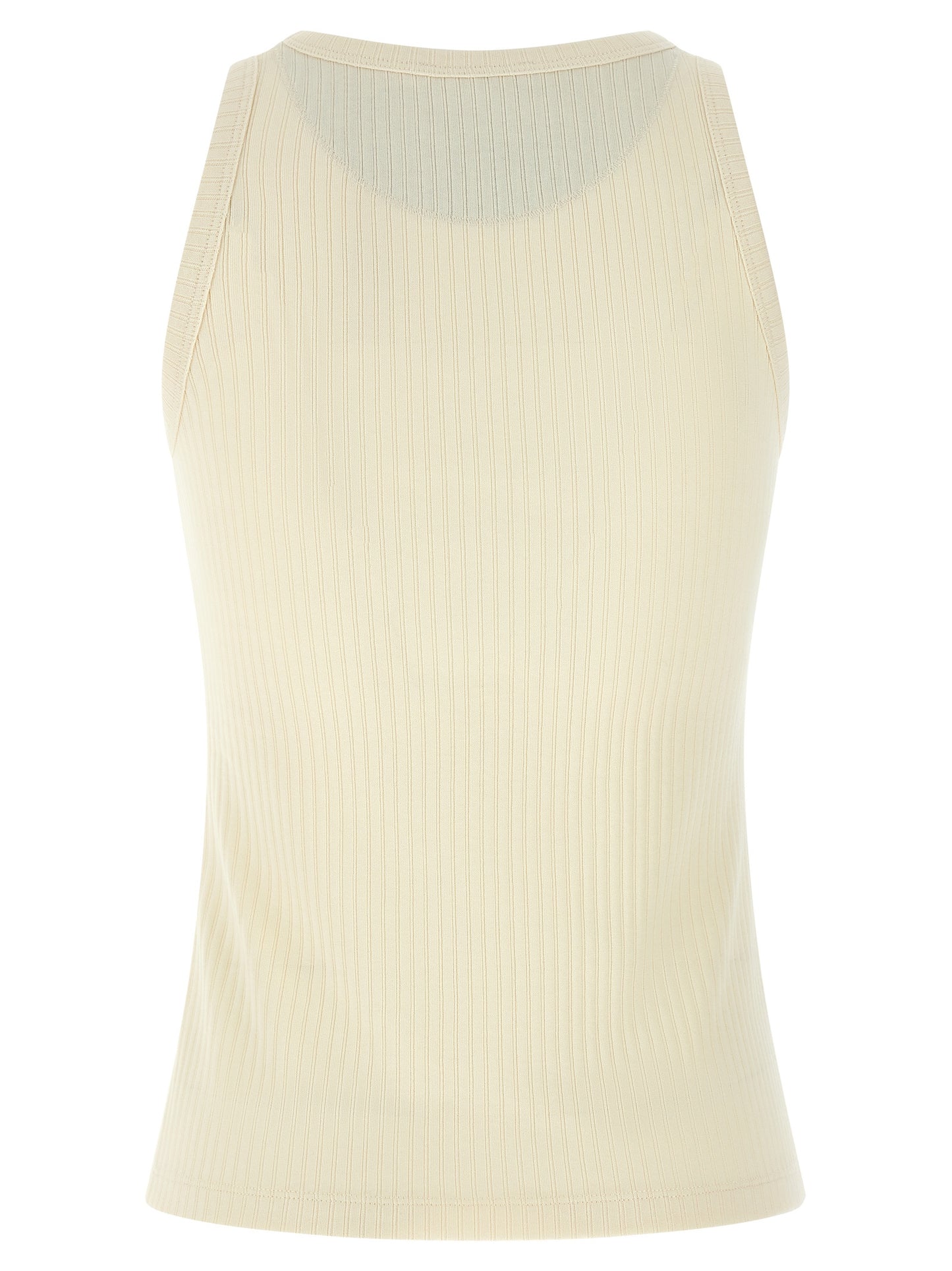 Beige Cotton Tank Tops