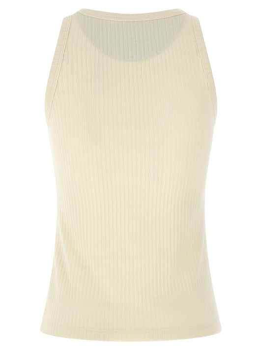 Beige Cotton Tank Tops