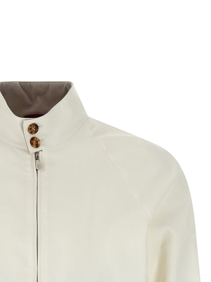 White Cotton Full-Length Jacket