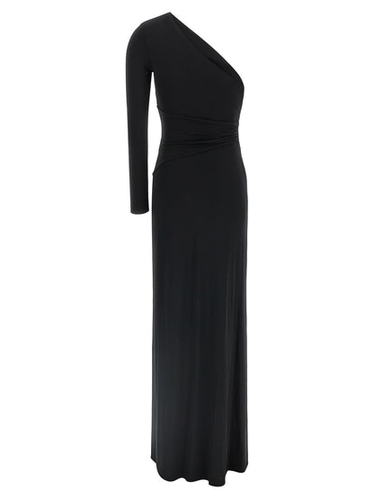 Black Viscose Long Dress
