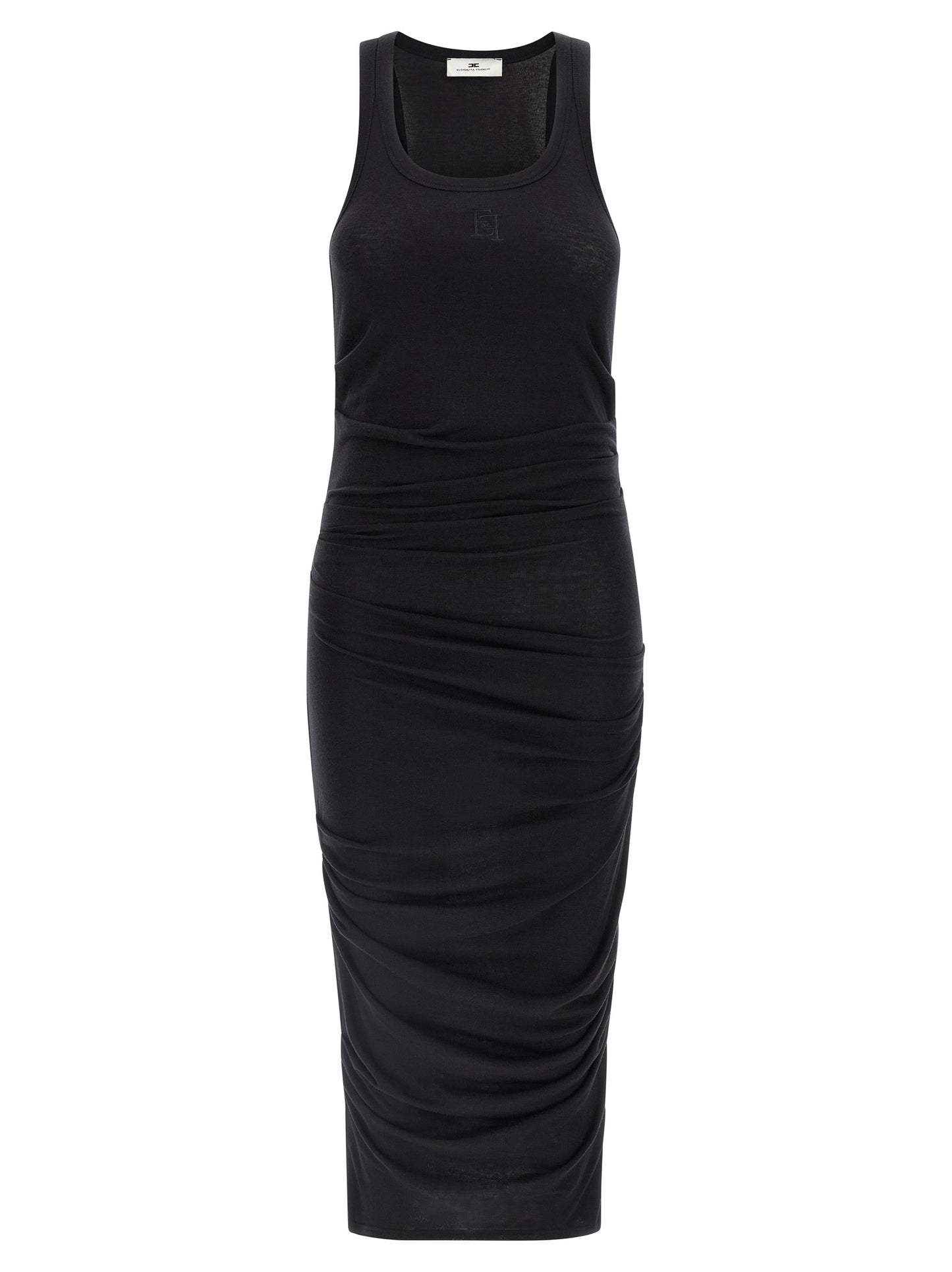 Black Lycra Midi Dress