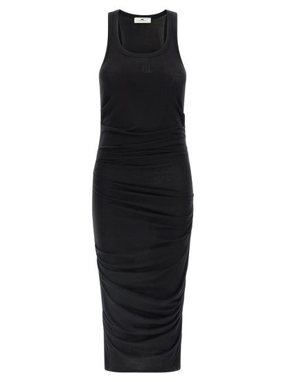Black Lycra Midi Dress
