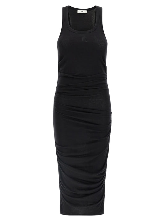 Black Lycra Midi Dress