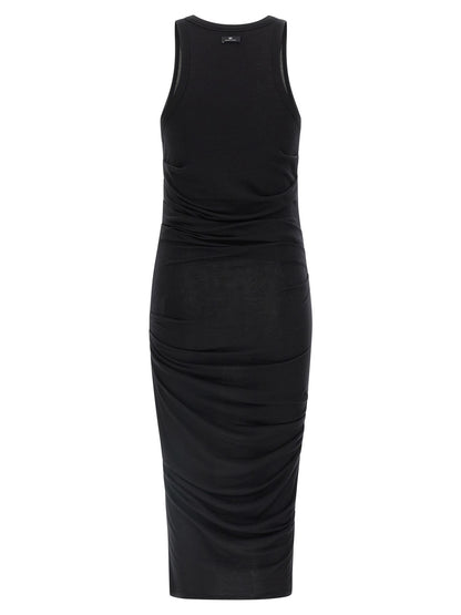 Black Lycra Midi Dress