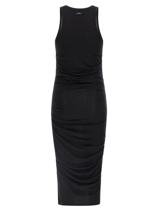 Black Lycra Midi Dress