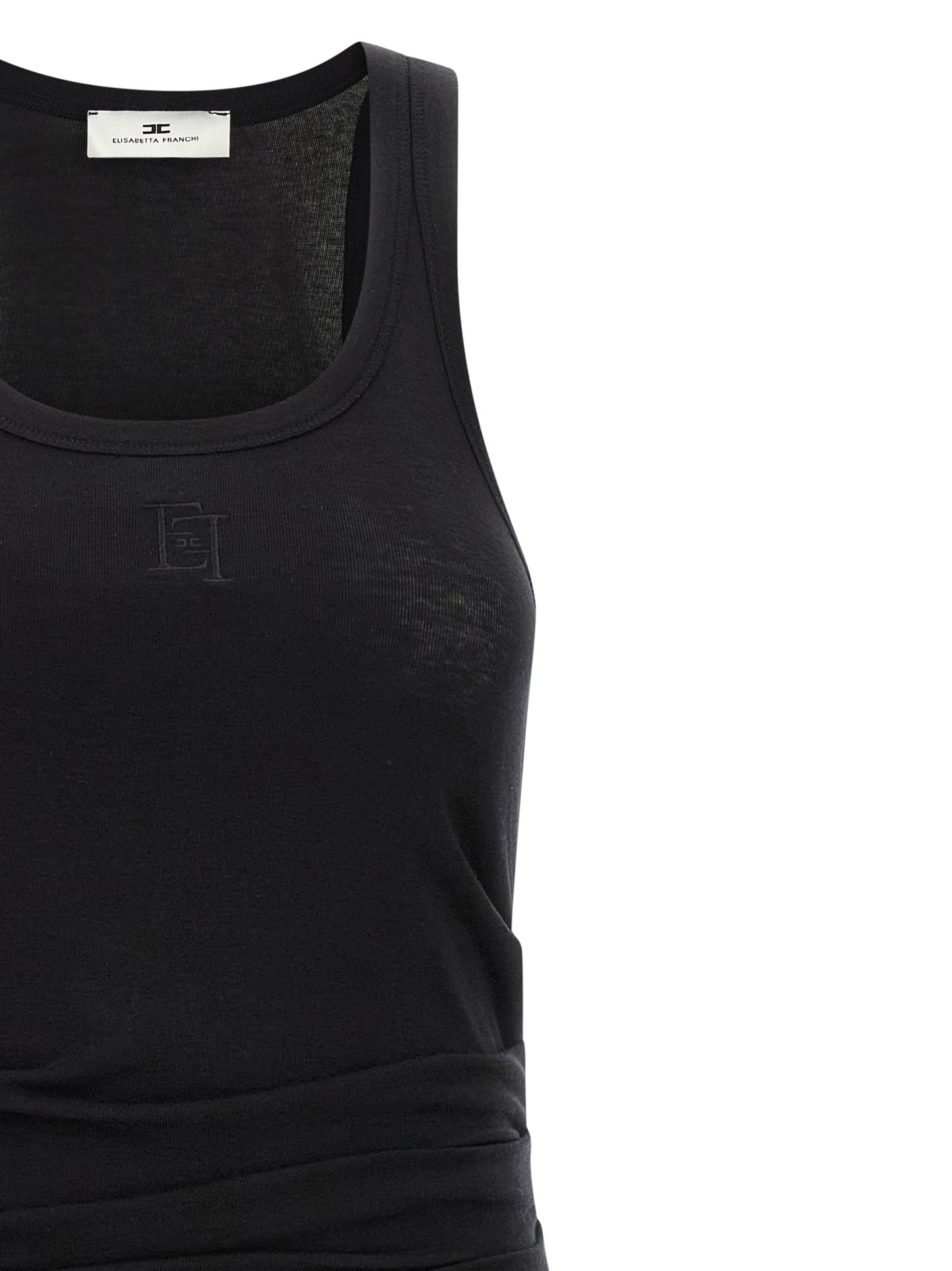 Black Lycra Midi Dress