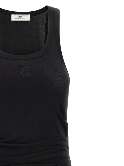 Black Lycra Midi Dress