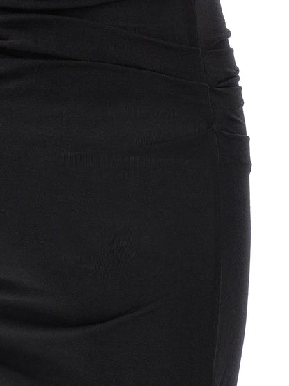 Black Lycra Midi Dress