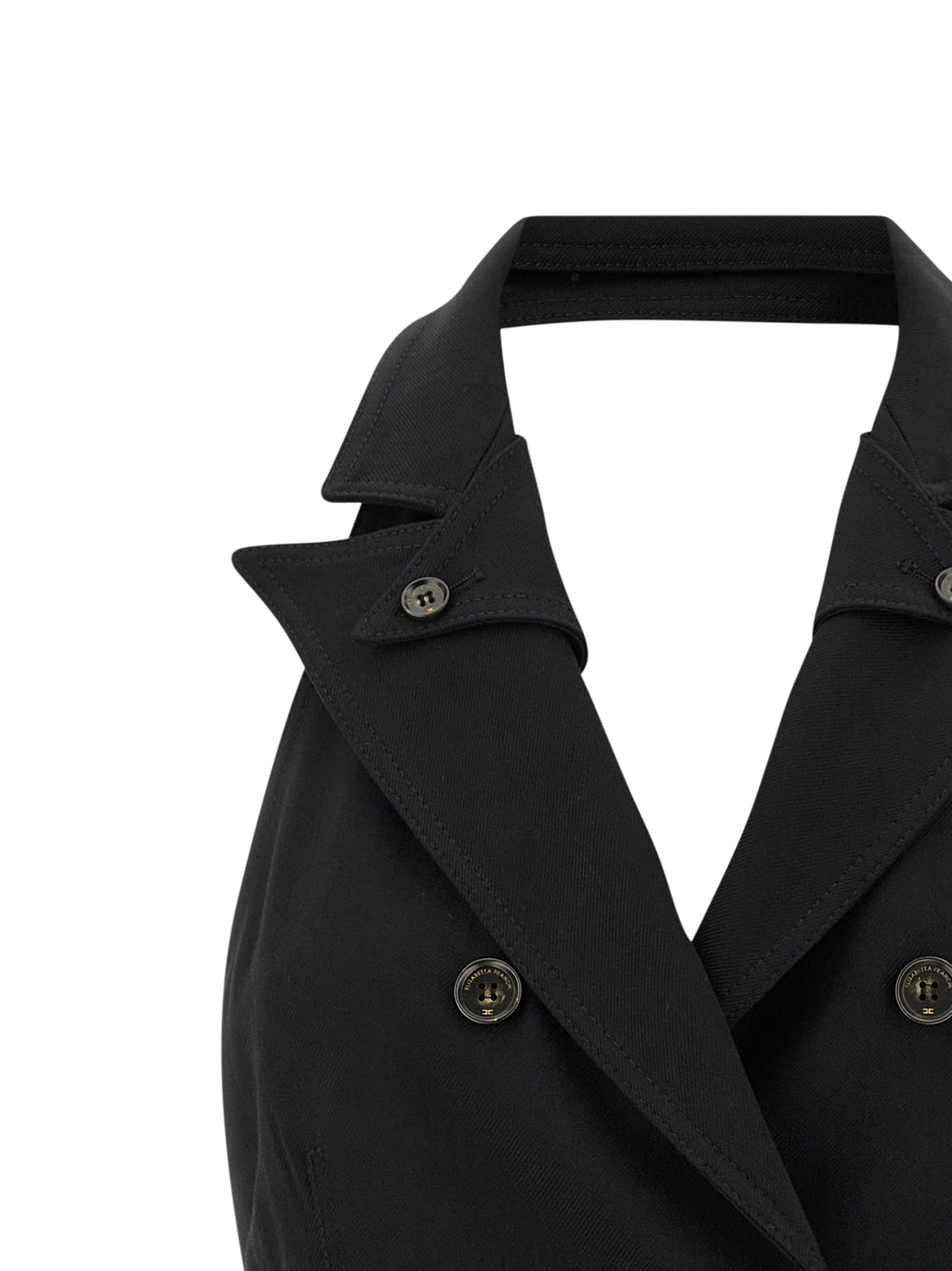 Black Viscose Short Dress