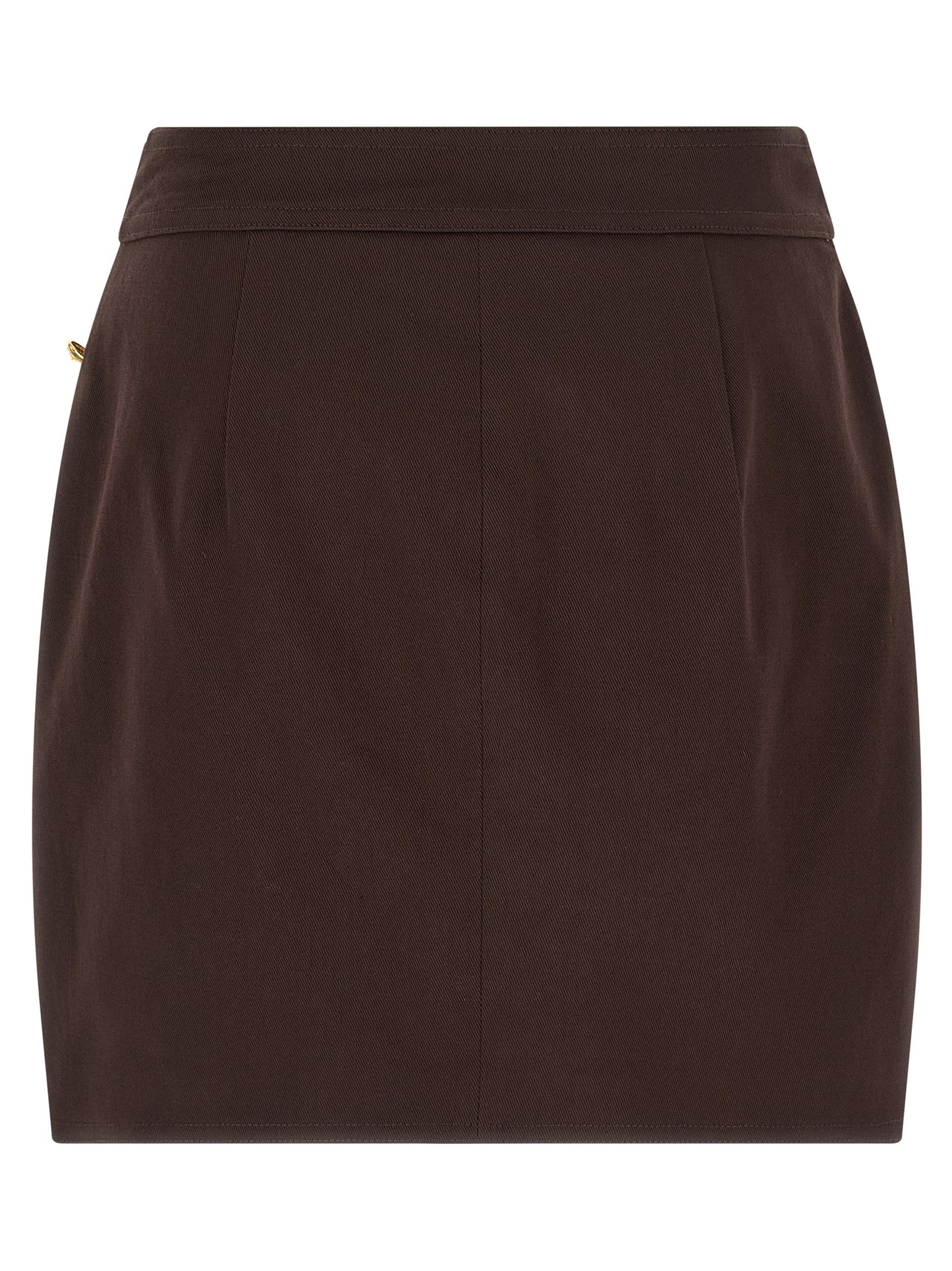 Brown Cotton Long Skirt