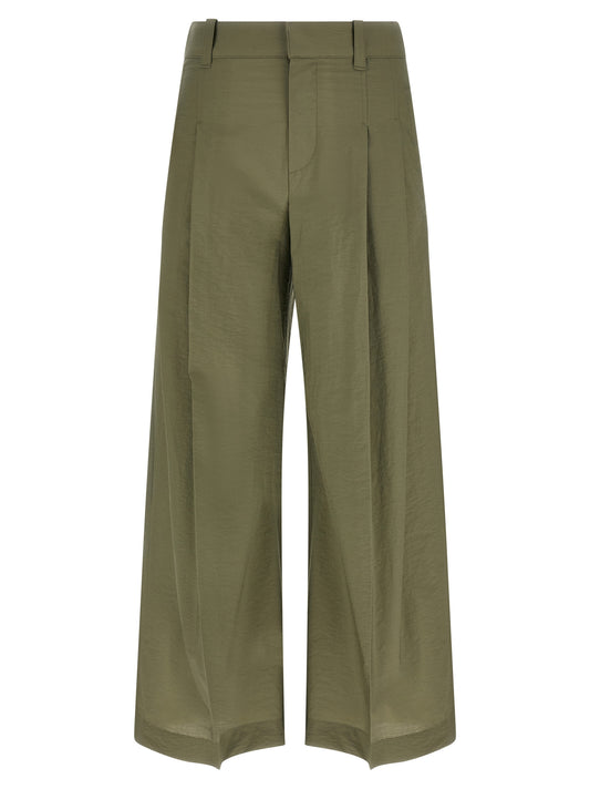 Bicolor Cotton Casual Pants