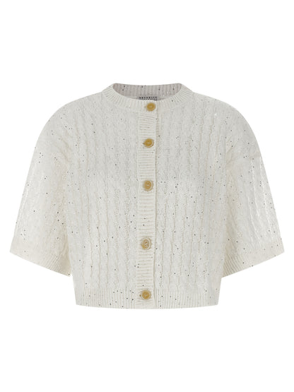 White Linen Cardigan