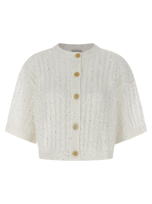White Linen Cardigan
