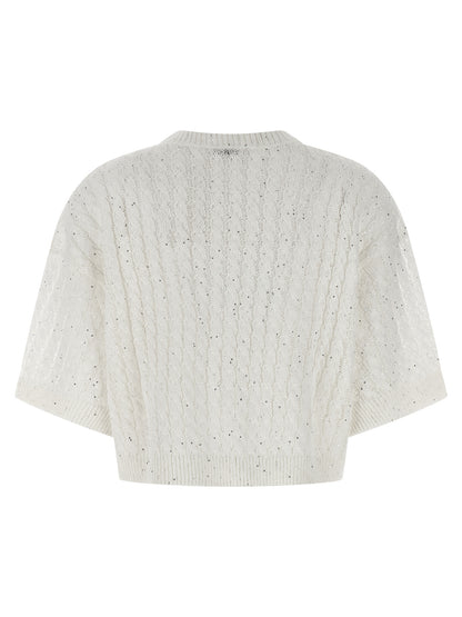 White Linen Cardigan