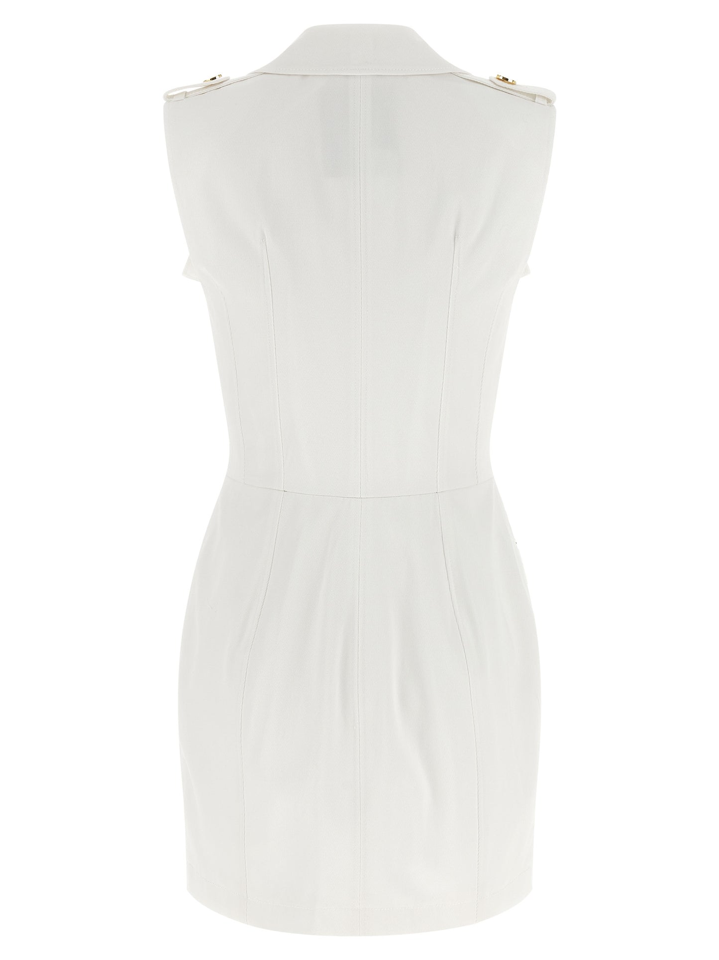 White Cotton Short Dress