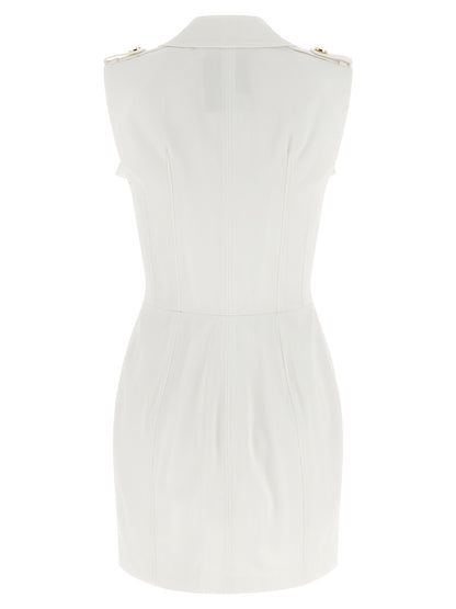 White Cotton Short Dress
