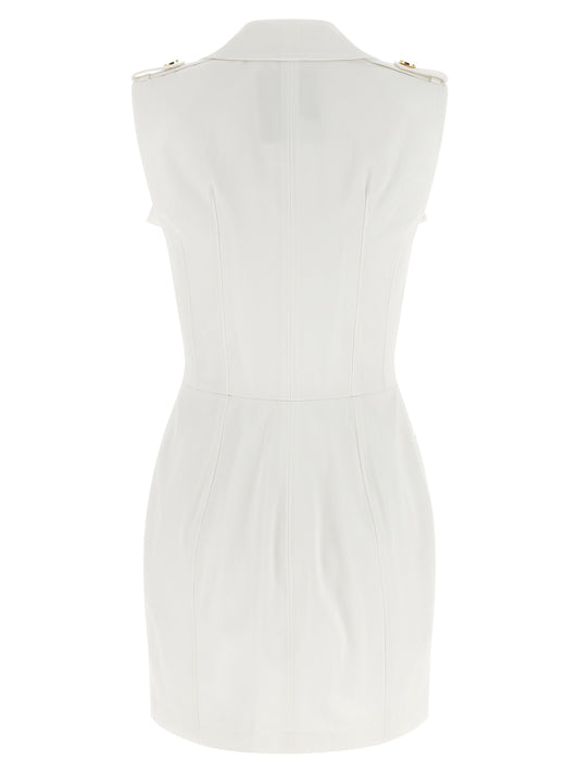 White Cotton Short Dress