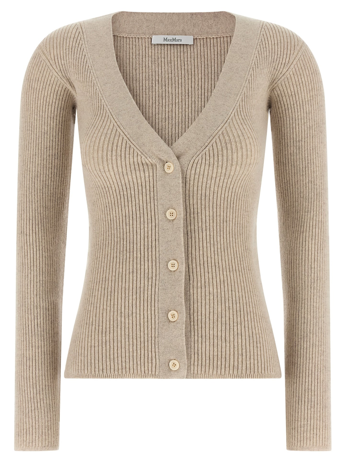 Beige Wool Cardigan
