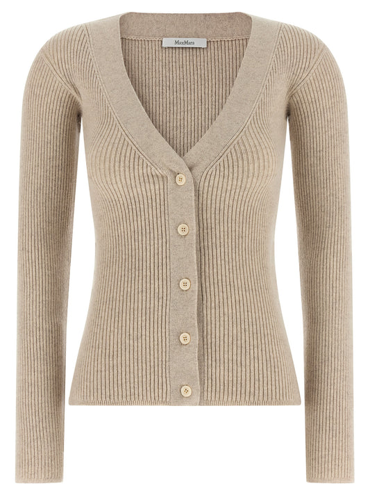 Beige Wool Cardigan