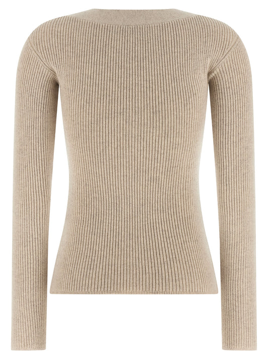 Beige Wool Cardigan